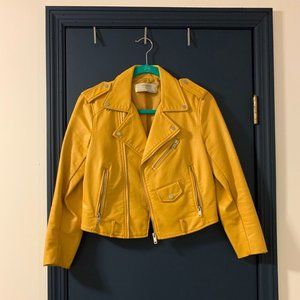 Zara Mustard Yellow Moto Jacket